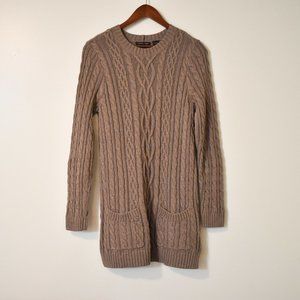 Jeanne Pierre cable knit sweater dress with pockets